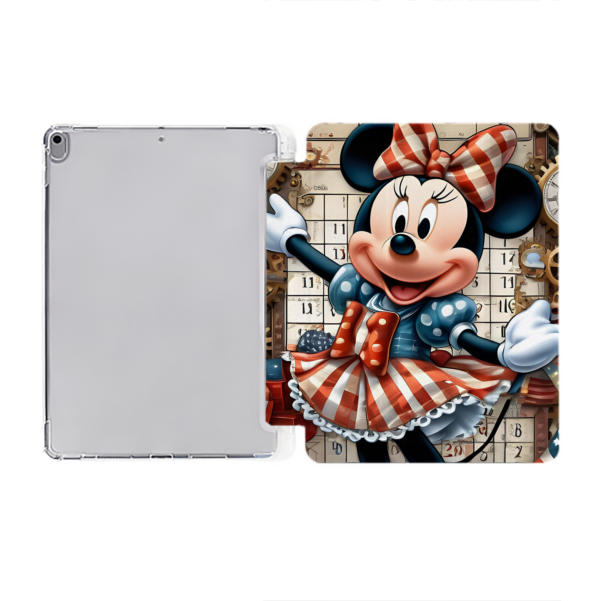 （画像用） ミッキーマウス Mickey Mouse IPad ケース ペン収納付き 三つ折りスタンド PUレザー×シリコン 対応機種9.5/10.5/10.9インチ